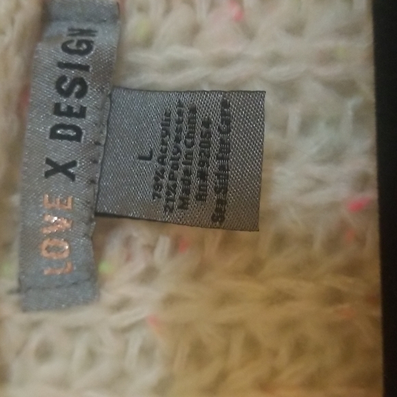 Beige cardigan with pink dots, size lg. - Picture 4 of 4